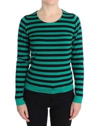 Dolce & Gabbana - Striped Knit Long Sleeve Pullover - Lyst