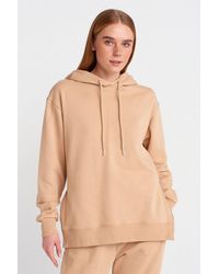 Dilvin - Oversized Cotton Zip-Front Hooded Sweatshirt - Lyst