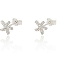 The Jewellery Stockroom - Sterling Pave Set Cz Starfish Stud Earrings - Lyst
