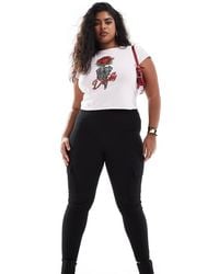 Yours - Ribbed Cargo Leggings - Lyst