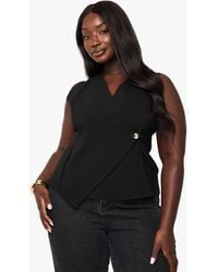 Boohoo - Plus Wrap Front Button Waistcoat - Lyst