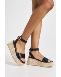 Boohoo - 2 Part Flatform Wedges - Lyst