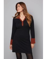 Wallis - Polo Button Through Knitted Dress - Lyst