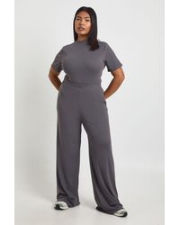 Boohoo - Plus Ultra Soft Wide Leg Trouser - Lyst