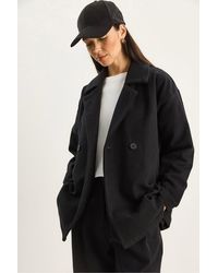 Bianco Lucci - Oversized Coat With Button Closure - Lyst