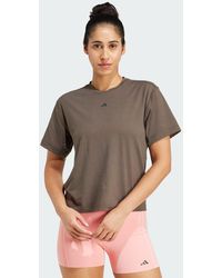 adidas - Power Back-Cutout 3-Stripes Tee - Lyst