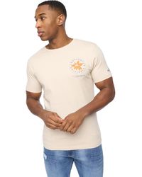 Crosshatch - Bloemen T-shirt (licht Steen) - Lyst