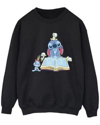 Disney - Ladies Lilo & Stitch Reading A Book Sweatshirt () - Lyst