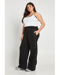 Boohoo - Plus Studded Side Wide Leg Jogger - Lyst