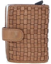 Ashwood Leather - 'La Perfetto' Metal & Woven Card Wallet Case - Lyst