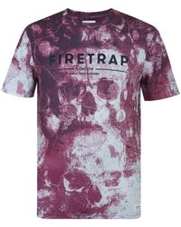 Firetrap - T-Shirt Met All-Over Print (Donkere) - Lyst