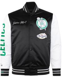 Mitchell & Ness - Nba Boston Celtics Satin Bomber Jacket - Lyst