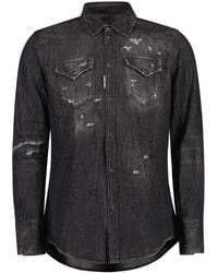 DSquared² - Classic Western Worn Denim Shirt - Lyst