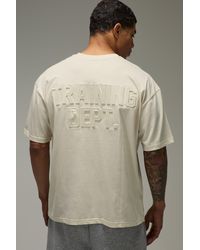 BoohooMAN - Training Dept Oversized Embossed T-Shirt - Lyst