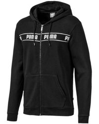 PUMA - Amplified Hoodie Zip Up Logo Track Jacket 580439 01 Textile - Lyst