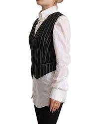 Dolce & Gabbana - Gestreept Zijden Vest Voor Dames - Lyst