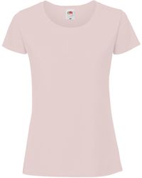Fruit Of The Loom - Ladies Ringspun Premium T-Shirt (Powder Rose) - Lyst