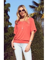 Sosandar - Coral Relaxed Fit Jersey T-Shirt - Lyst