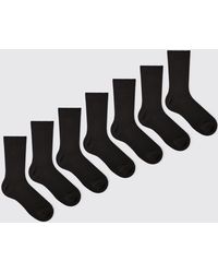BoohooMAN - 7 Pack Plain Socks - Lyst