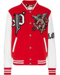 Philipp Plein - Leren Bomber Love - Lyst