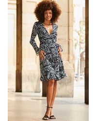 Sosandar - Paisley Print Wrap Front Dress - Lyst