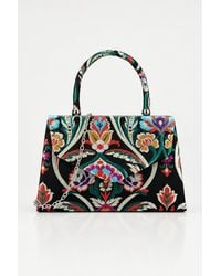 SVNX - Floral Satin Embroidered Top Handle Bag - Lyst