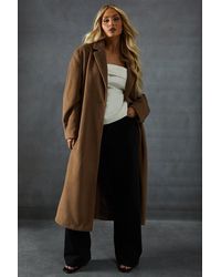 MissPap - Oversized Wool Look Dad Coat - Lyst