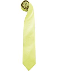 PREMIER - “Colours” Plain Fashion Business Tie (Pack Of 2) (Lime) - Lyst