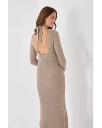Hiccup - Open Back Maxi Knit Dress - Lyst