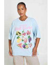 Boohoo - Plus Fruit Market Printed T Shirt - Lyst
