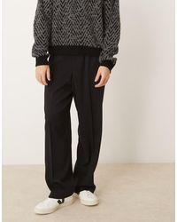 ASOS - Pull On Smart Wide Leg Trousers - Lyst