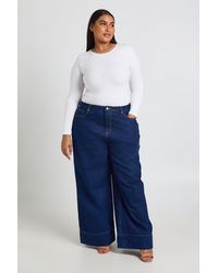 Boohoo - Plus Basic Long Sleeve Crew Neck Bodysuit - Lyst