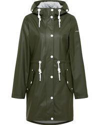 Dreimaster - Mackintosh Dames Donkere Olijf - Lyst