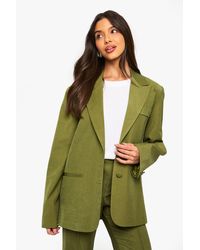 Boohoo - Single Breasted Relaxed Fit Tailored Blazer - Lyst
