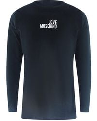 Moschino - Love Logo Long Sleeve T-Shirt Cotton - Lyst