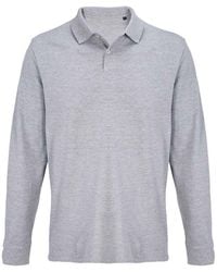 Sol's - Adult Pacific Pique Long-Sleeved Polo Shirt Marl) - Lyst