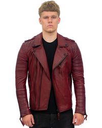 Infinity Leather - Slim-Fit Double Zip Brando Biker Jacket-Cairo - Lyst