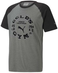 PUMA - X Gold's Gym Grey Raglan T-shirt - Lyst