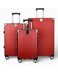 Infinity Leather - Hardshell Suitcase Dual 4 Wheel Abs Luggage Cabin Suitcases - Lyst
