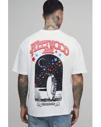 BoohooMAN - Tall Oversized Fleetwood Mac Vintage Wash License Print T-Shirt - Lyst
