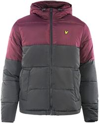 Lyle & Scott - Colourblock Puffer Jacket - Lyst