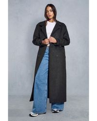 MissPap - Oversized Utility Wool Look Trench Coat - Lyst