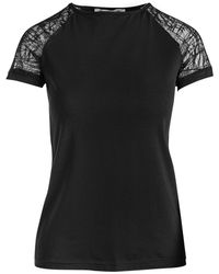 Conquista - Top With Voile Sleeves - Lyst