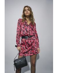 IKKS - Flower Print Long Sleeve Dress - Lyst