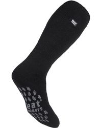 Heat Holders - 2 Paar Kniehoge Winter Pantoffelsokken Met Antislip Grip Grijs - Lyst