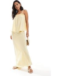 ASOS - Linen Blend Bias Cut Maxi Skirt - Lyst