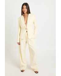 Boohoo - Tailored Barrel Leg Trousers - Lyst