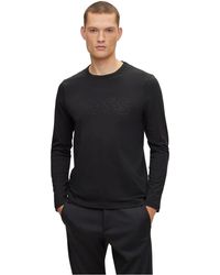 BOSS - Crew Neck Long Sleeve Regular Fit T-Shirt - Lyst