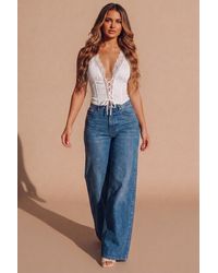 Femme Luxe - Lace Trim Up Corset Top- Fioran - Lyst