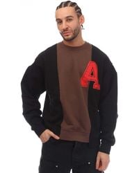 Ambush - Varsity Crewneck Sweatshirt In Zwart - Lyst